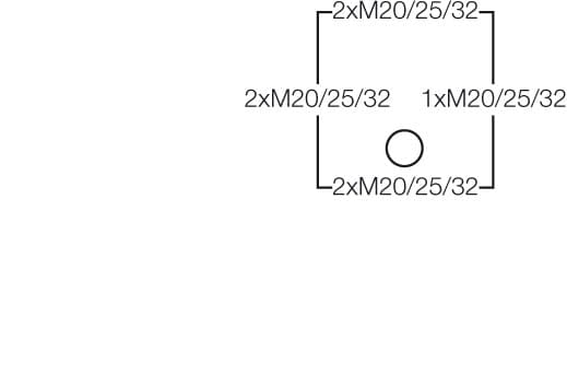 Коробка распределительная KF 0600 G - чертеж с размерами 4